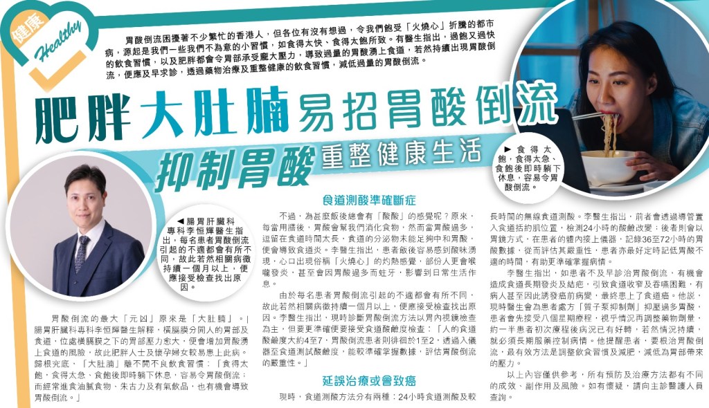 Article about obesity and acid reflux